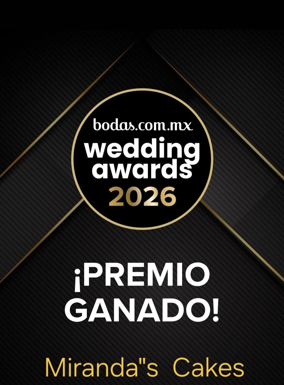 Wedding Awards 2026 Premio Ganado Miranda's Cakes